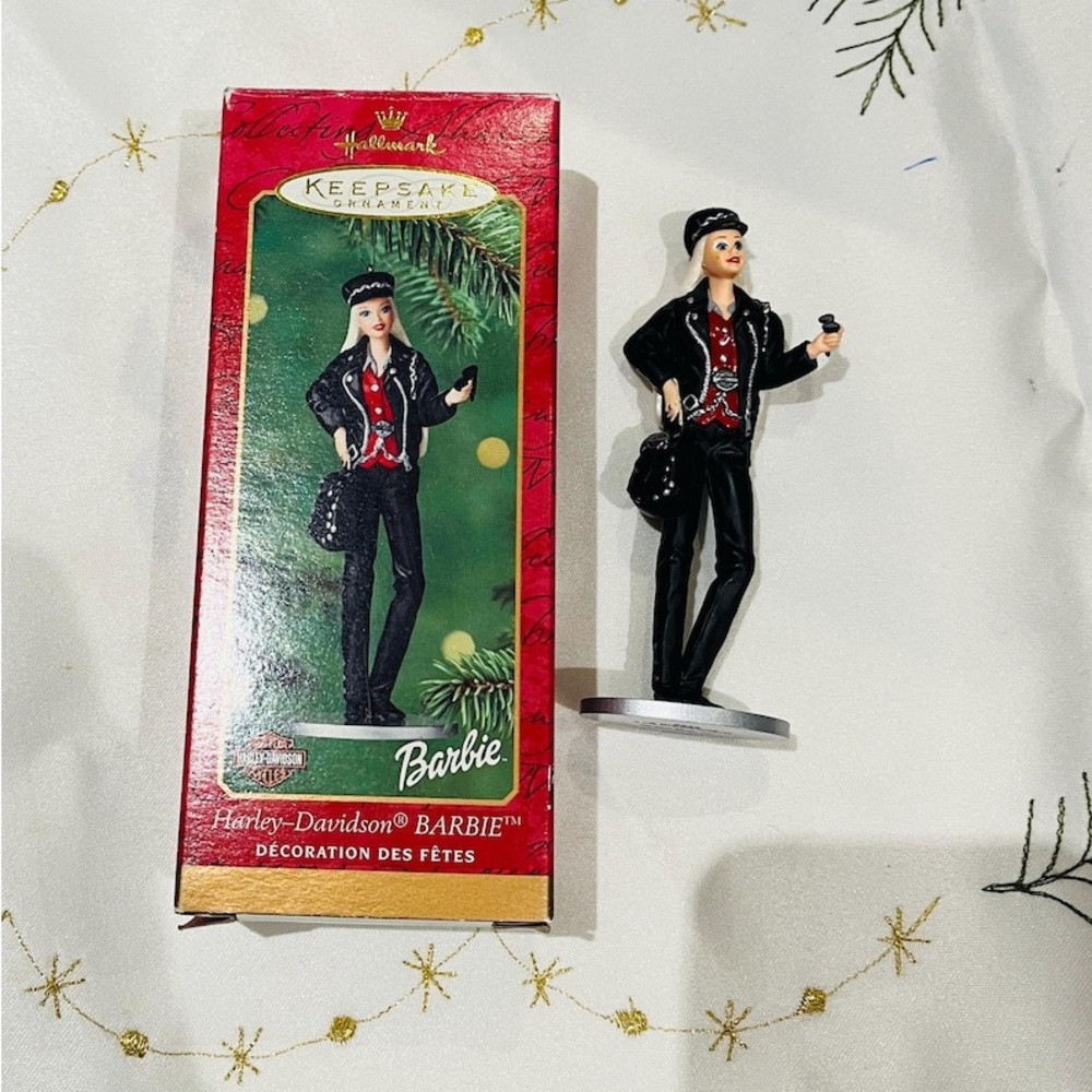 Harley Davidson Barbie Hallmark Ornament 2002